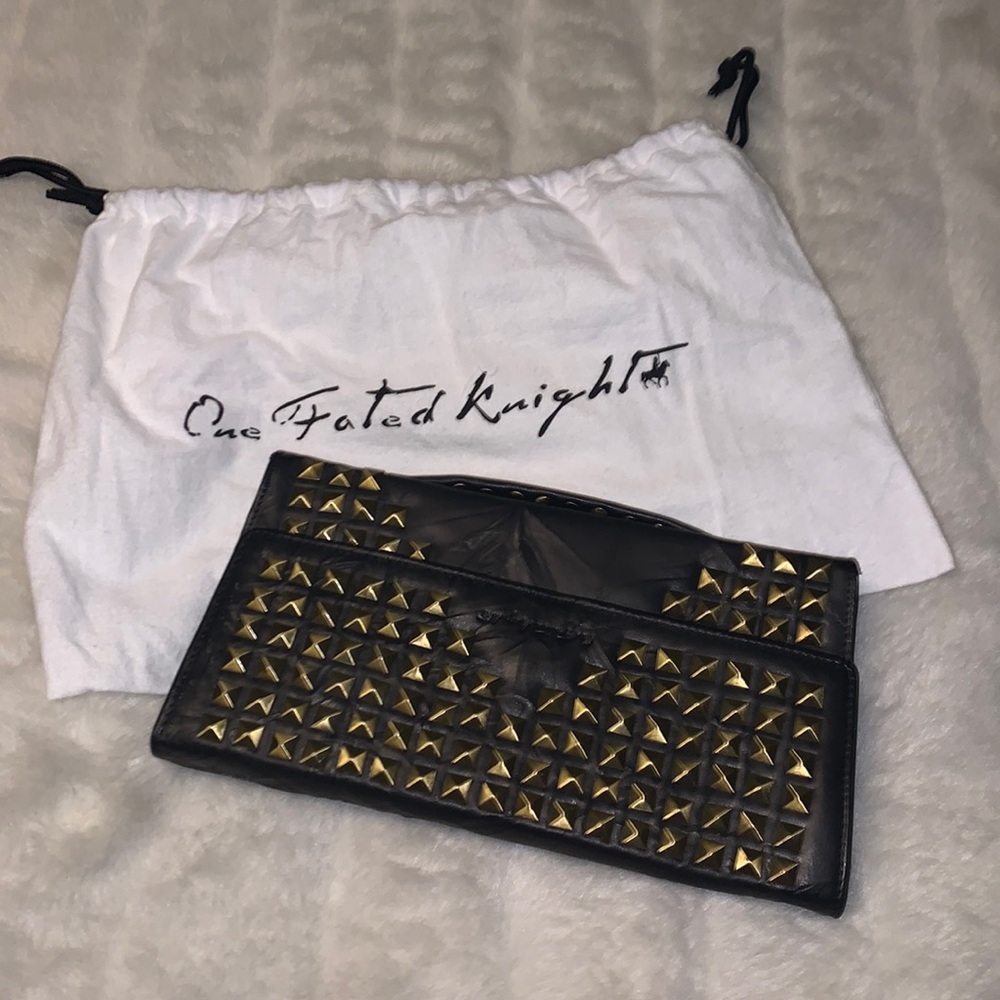 NWOT One Fated Knight Studded Convertible Clutch